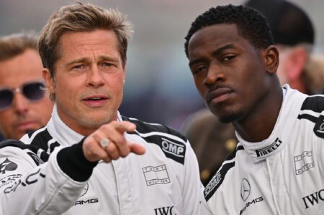 Brad Pitt Joins F1 Drivers for Anthem at British GP