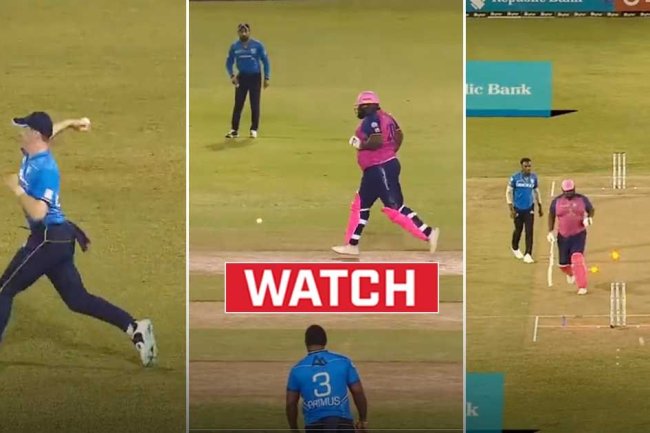 Rahkeem Cornwall's Funny Dismissal in CPL Match
