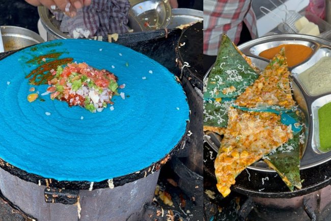 Viral Video of Strange Blue Dosa