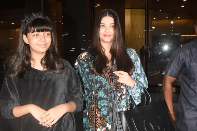 Aishwarya Rai's Diwali Departure from Mumbai