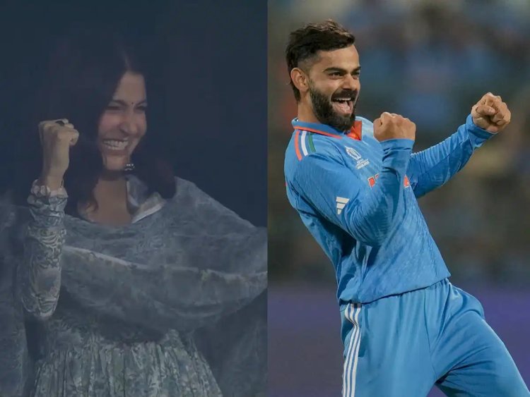 Anushka Emotionally Reacts to Virat Kohli's 50th ODI Century in Ind vs NZ World Cup Semi-Final