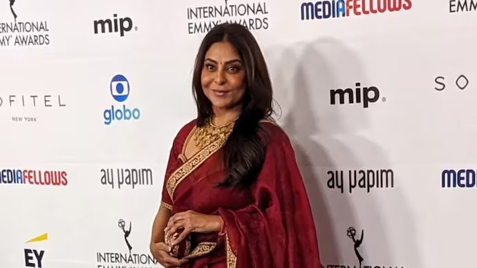 Shefali Shah Stuns in Red Saree at 2023 Emmy Awards