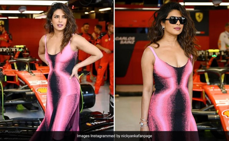 Priyanka Chopra's Stylish Appearance at F1 Event with Celebrities