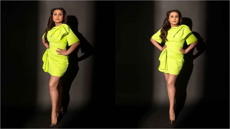 Rani Mukerji Sets High Fashion Bar in Neon Mini Dress