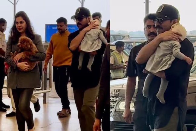 Ram Charan and Upasana Fly to Bengaluru for Sankranthi Celebrations with Pawan Kalyan and Children
