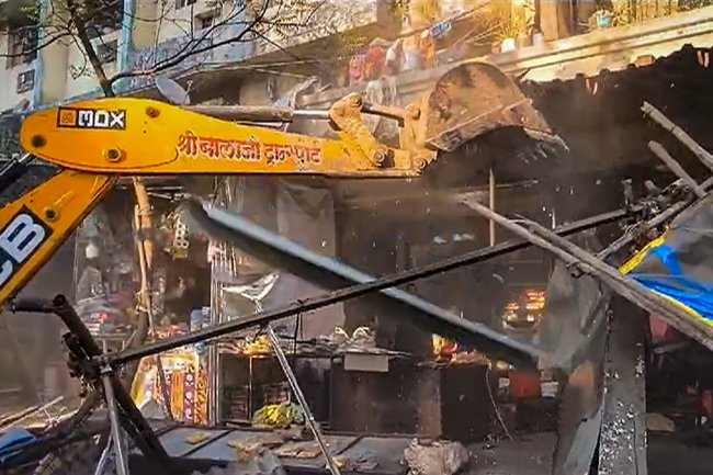 After Bulldozer Action: 40 Illegal Structures Demolished in Mohammed Ali Road