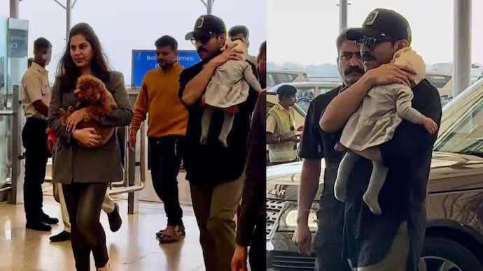 Ram Charan and Upasana Fly to Bengaluru for Sankranthi Celebrations with Pawan Kalyan and Children