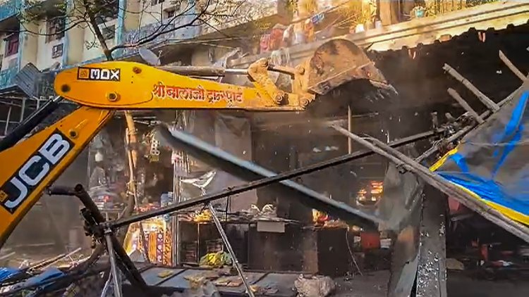 After Bulldozer Action: 40 Illegal Structures Demolished in Mohammed Ali Road